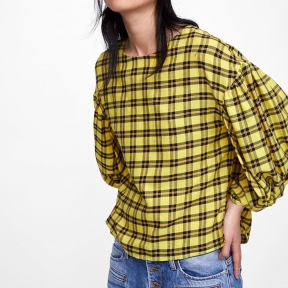 yellow tops zara